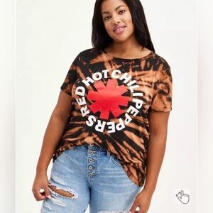 Torrid Red Hot Chili Peppers Tie-Dye Women's Top